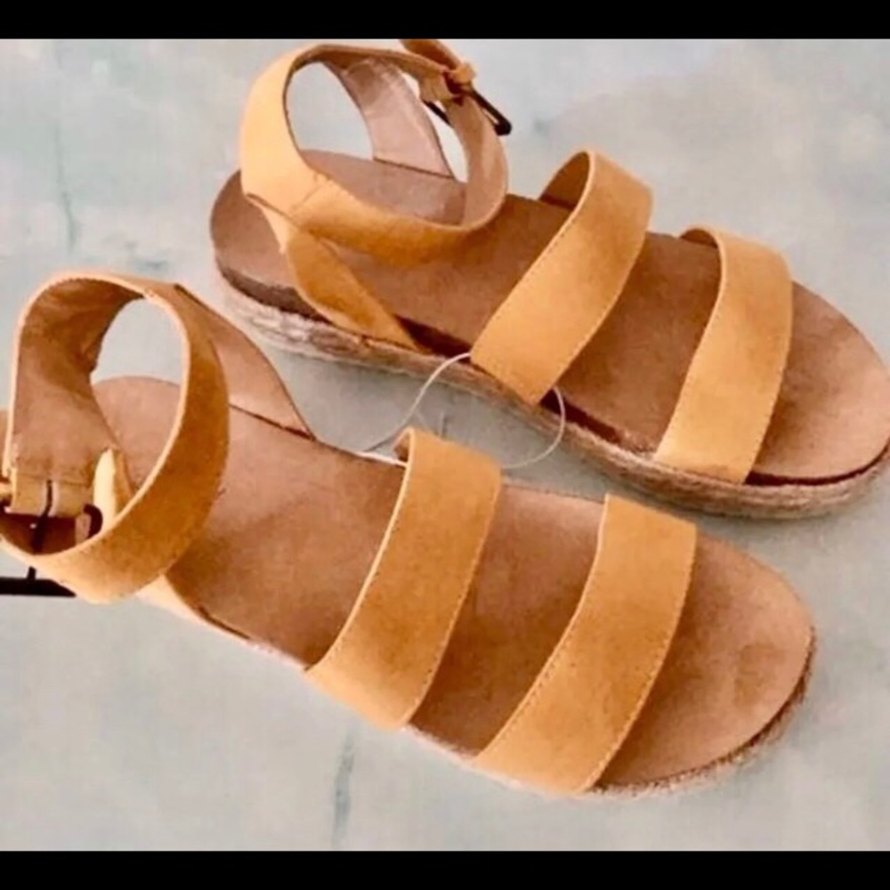 Gold Espadrilles, Size 11